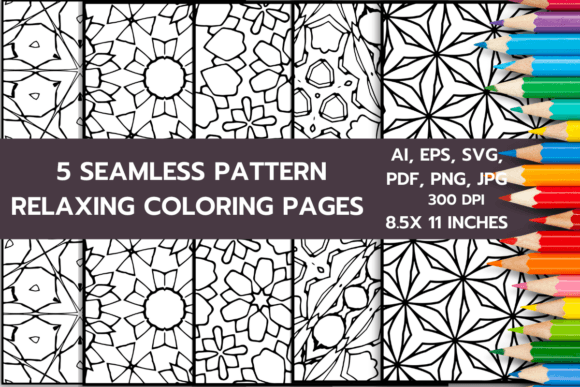 Download RELAXING PATTERN COLORING PAGES INTERIOR - Relaxing Collection