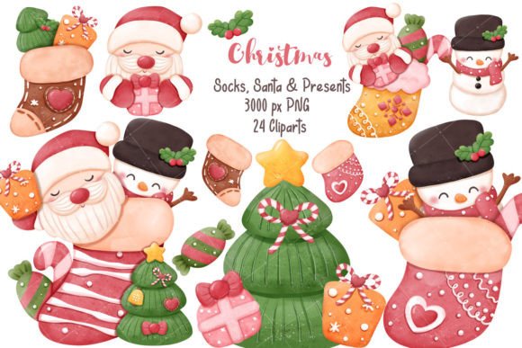 Download Christmas Cute Socks and Decorations - Premium Bundle