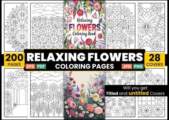 Download Relaxing Flowers Coloring Page - Relaxing Collection