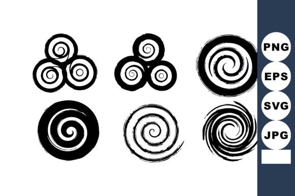 Download Black Spiral Design Elements Set - Spiral design Collection