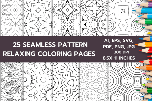 Download RELAXING PATTERN COLORING PAGES INTERIOR - Relaxing Collection