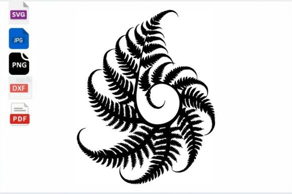 Download Fern Leaf SVG Cut File Spiral Design - Spiral design Collection