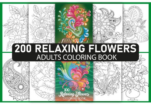 Download 200 Relaxing Flowers Coloring Pages - Relaxing Collection