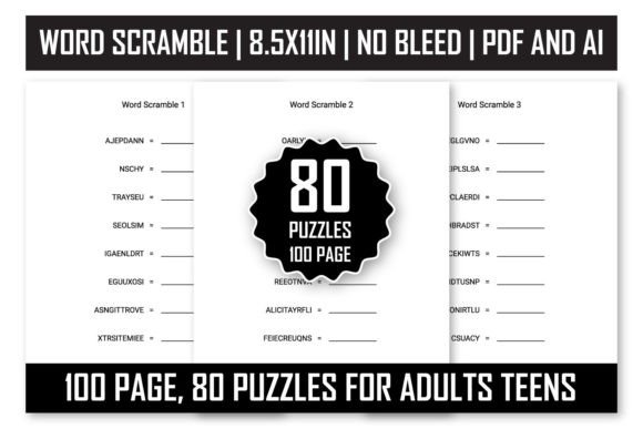 Download Word Scramble Puzzles Large Print - Large print Collection