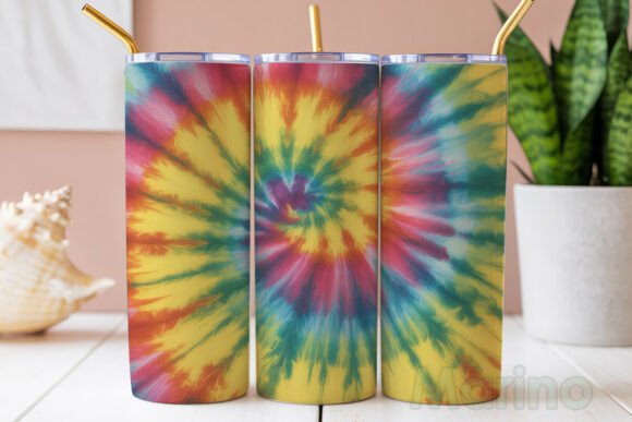 Download Vibrant Tie-Dye Spiral Design Tumbler - Spiral design Collection