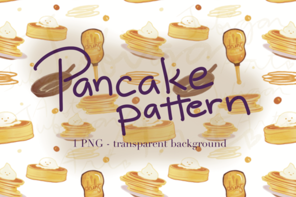 Download Kawaii Pancake Pattern, Large Print - Large print Collection