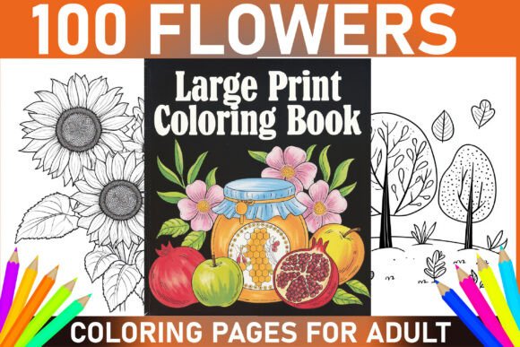 Download Bold and Easy Large Print Coloring Book - Large print Collection