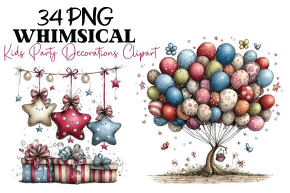 Download Whimsical Kids Party Decorations Clipart - Decorations Collection