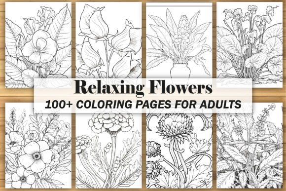 Download Relaxing Flowers Coloring Pages - Relaxing Collection