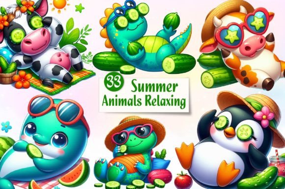 Download Summer Animals Relaxing Clipart - Relaxing Collection