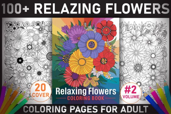 Download Relaxing Flowers: Adult Coloring Book - Relaxing Collection